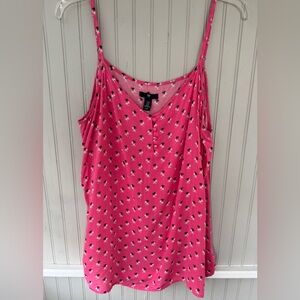 GAP Camisole Tank Top - Pink Floral XL adjustable straps